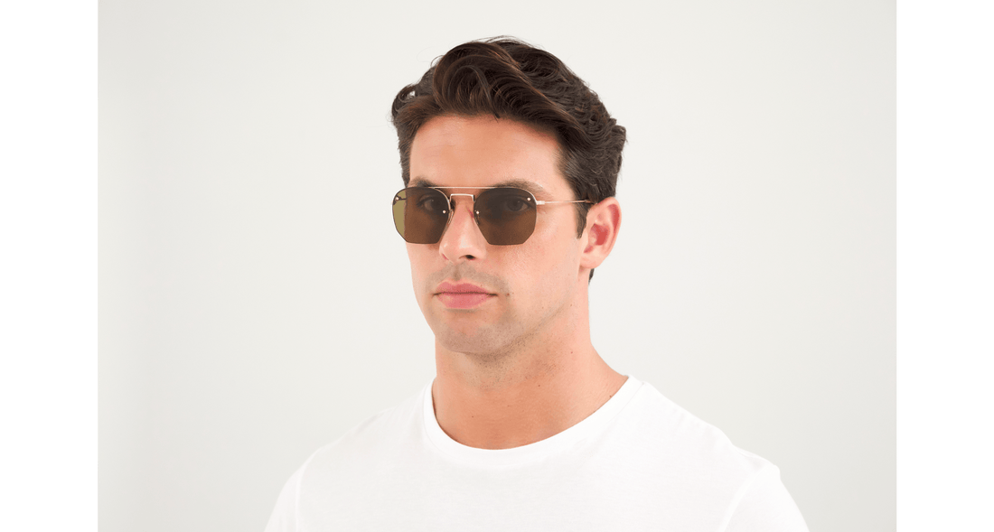 Óculos de sol saint laurent sl 422 001 irregular masculino tamanho 52mm - Vista de detalhe