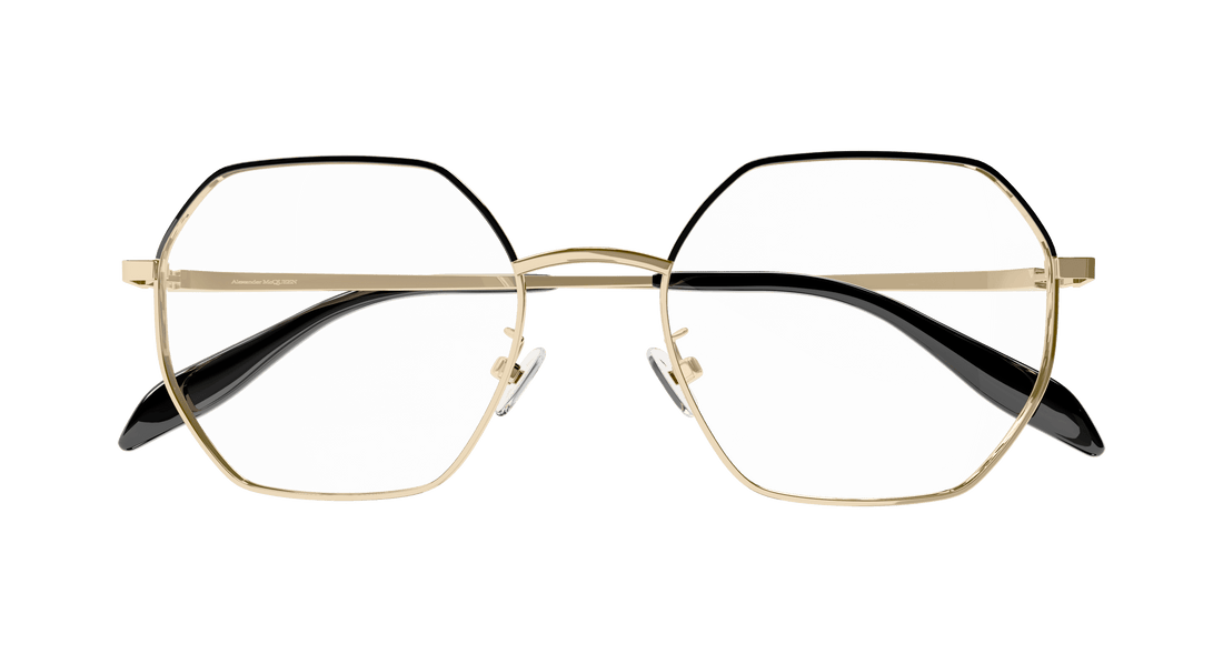 Óculos graduados alexander mcqueen am0338o 001 unisex tamanho 54mm - Vista de detalhe