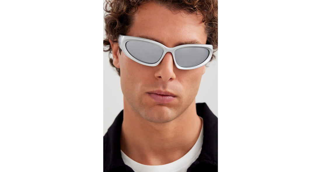 Occhiali da sole balenciaga bb0157s 004 rectangular masculino taglia 65mm - Vista dettagliata