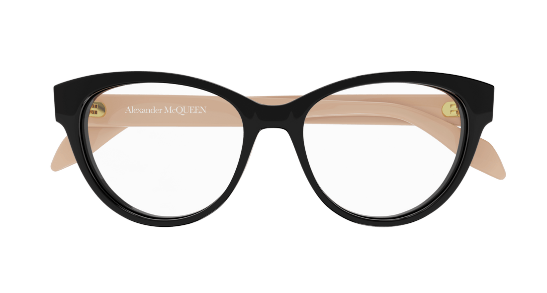 Óculos graduados alexander mcqueen am0359o 004 femenino tamanho 52mm - Vista de detalhe