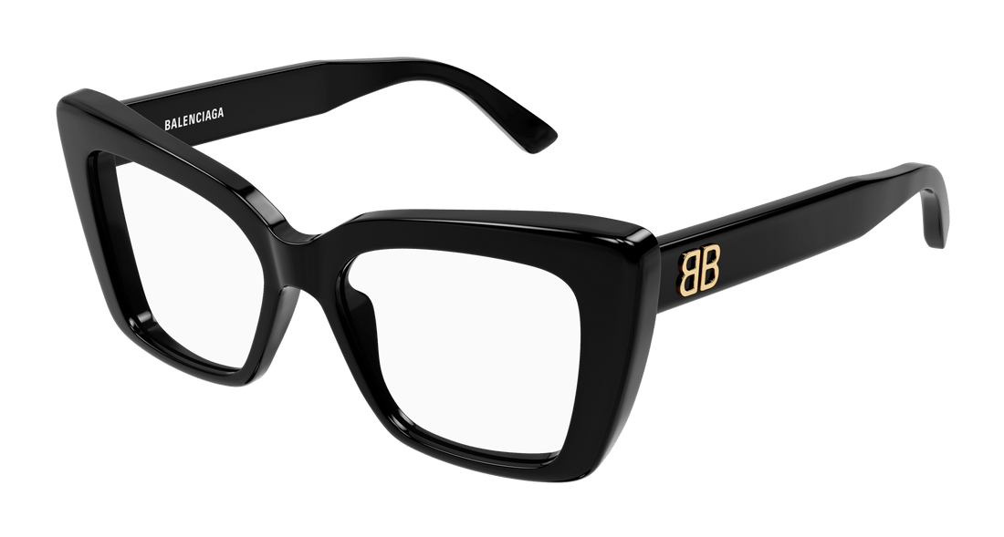 Glasögon balenciaga bb0297o 001 femenino storlek 52mm - Huvudvy