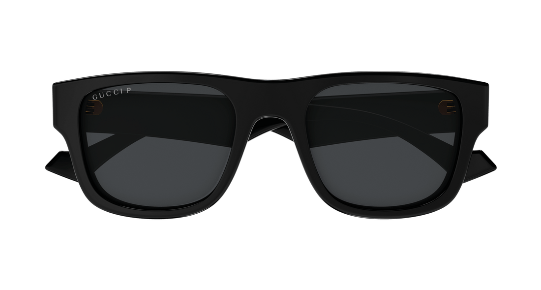 Óculos de sol gucci gg1427s 002 negro square masculino tamanho 53mm - Vista de detalhe