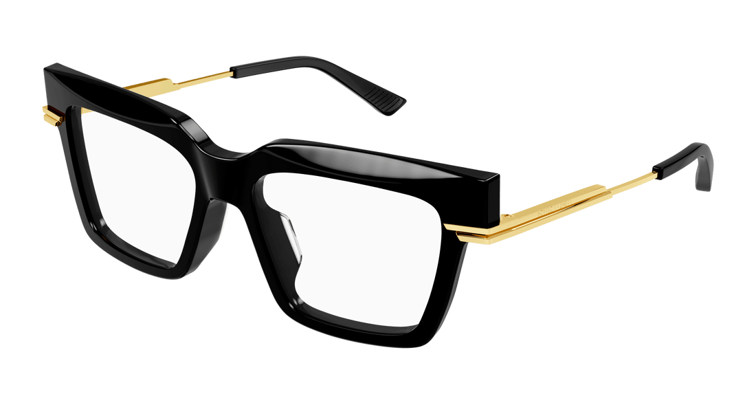 Óculos graduados bottega veneta bv1243o 001 femenino tamanho 53mm - Vista principal