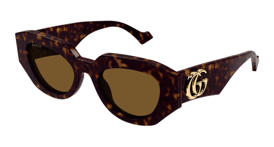 Óculos de sol gucci gg1421s 002 havana rectangular femenino tamanho 51mm - Vista principal