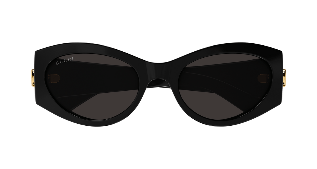 Óculos de sol gucci gg1401s 001 negro oval femenino tamanho 53mm - Vista de detalhe