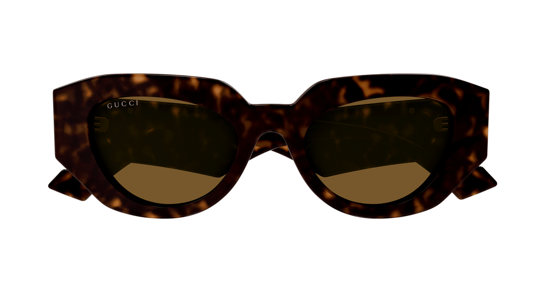 Óculos de sol gucci gg1421s 002 havana rectangular femenino tamanho 51mm - Vista de detalhe