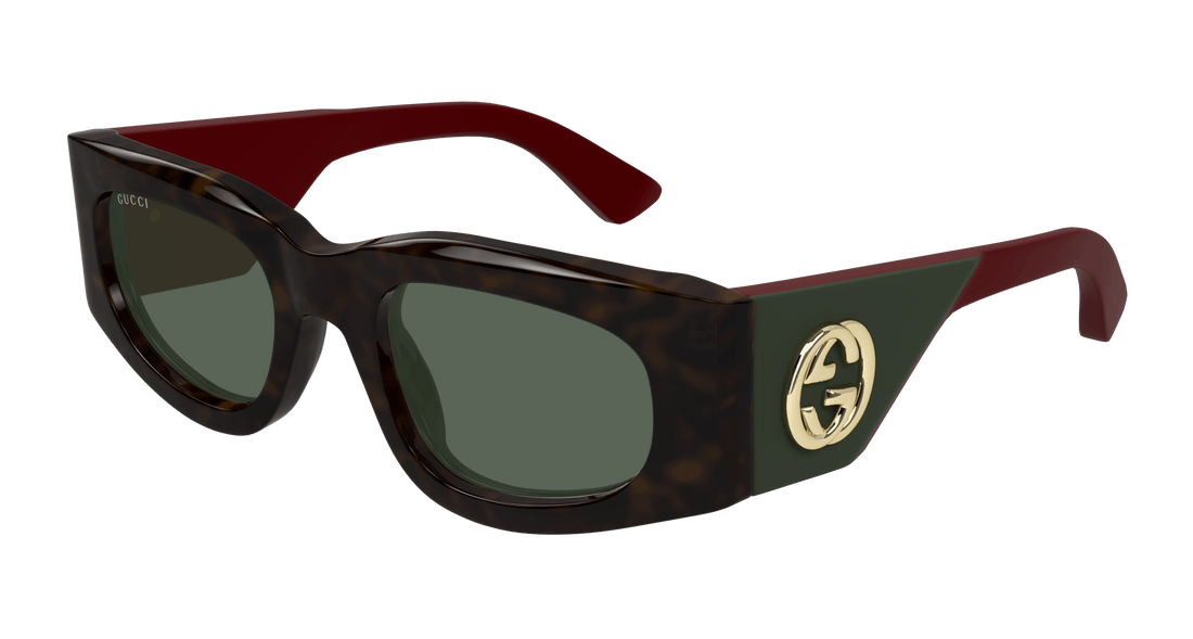 Óculos de sol gucci gg1664s 002 havana rectangular / squared femenino tamanho 51mm - Vista principal