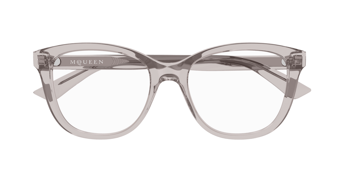 Brillen alexander mcqueen am0487o 003 gris cat eye femenino größe 54mm - Detailansicht