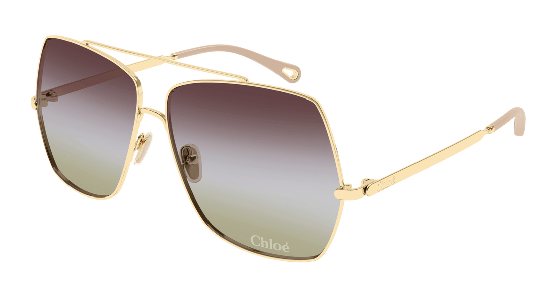 Óculos de sol chloé ch0278s 002 dorado rectangular / squared femenino tamanho 62mm - Vista principal