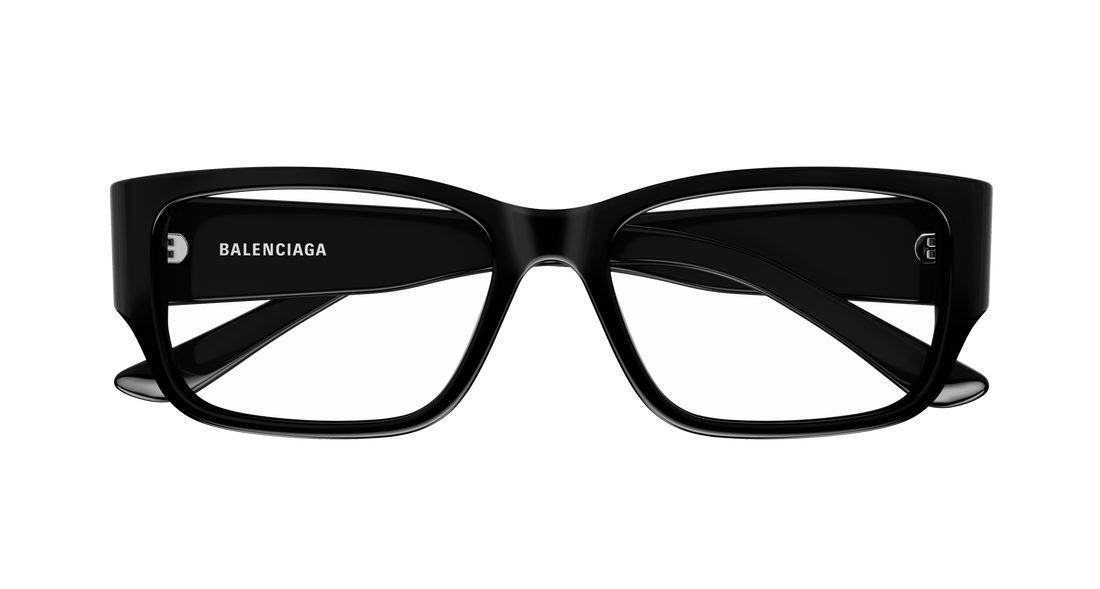 Occhiali da vista balenciaga bb0373ok 001 negro rectangular / squared masculino taglia 55mm - Vista dettagliata