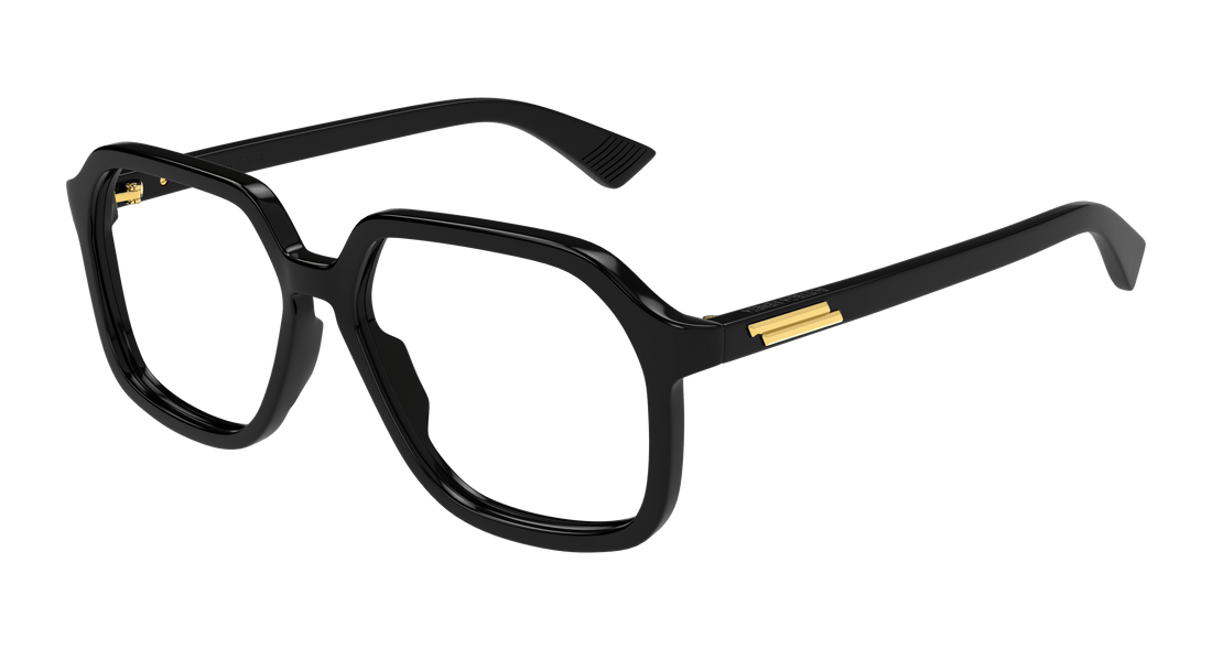 Óculos graduados bottega veneta bv1329o 001 negro rectangular / squared unisex tamanho 55mm - Vista principal