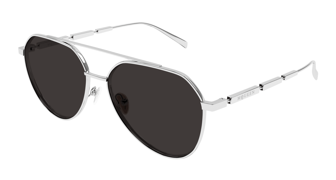 Sunglasses alexander mcqueen am0478s 001 plateado pilot/navigator masculino size 59mm - Main view