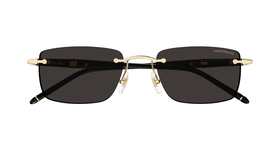 Gafas de sol montblanc mb0344s 001 rectangular masculino talla 54mm - Vista de detalle