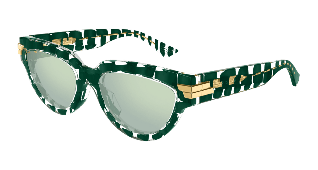 Óculos de sol bottega veneta bv1035s 008 verde cat eye femenino tamanho 55mm - Vista principal