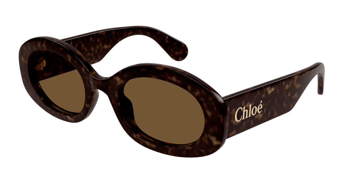 Sonnenbrillen chloé ch0258s 002 havana round/oval/panthos femenino größe 53mm - Hauptansicht