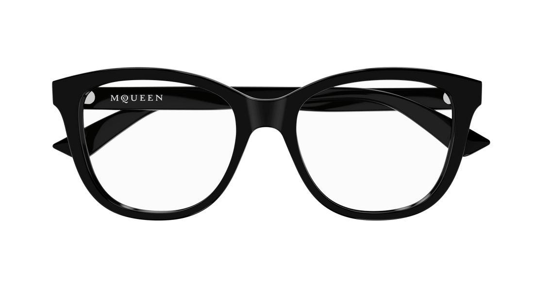Brillen alexander mcqueen am0487o 001 negro cat eye femenino größe 54mm - Detailansicht