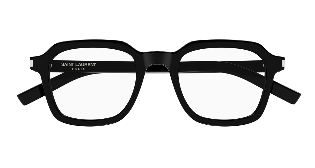 Brillen saint laurent sl 715 slim opt 001 negro rectangular / squared unisex größe 49mm - Detailansicht