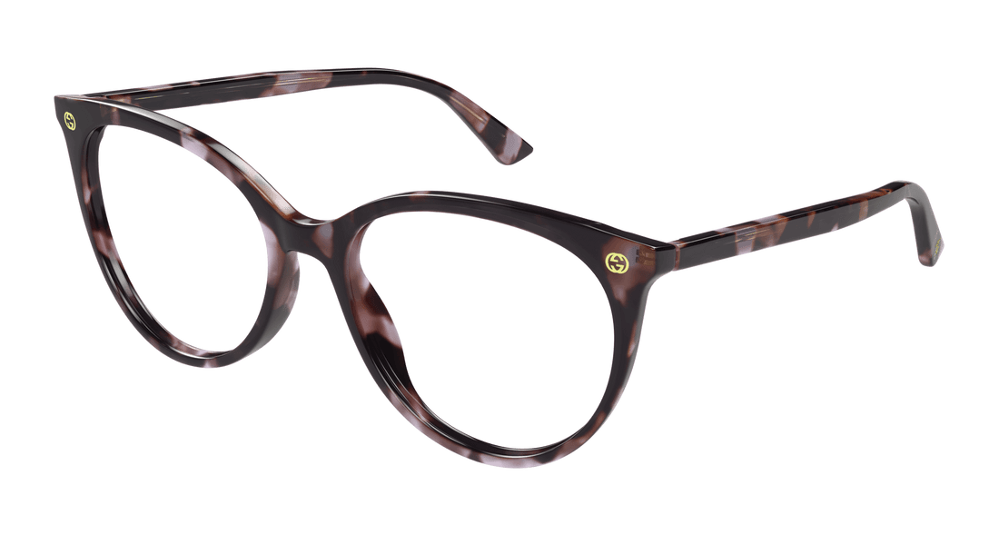 Brillen gucci gg0093o 009 havana round/oval/panthos femenino größe 53mm - Hauptansicht