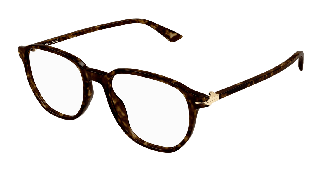 Brillen montblanc mb0366o 002 havana rectangular / squared masculino größe 51mm - Hauptansicht