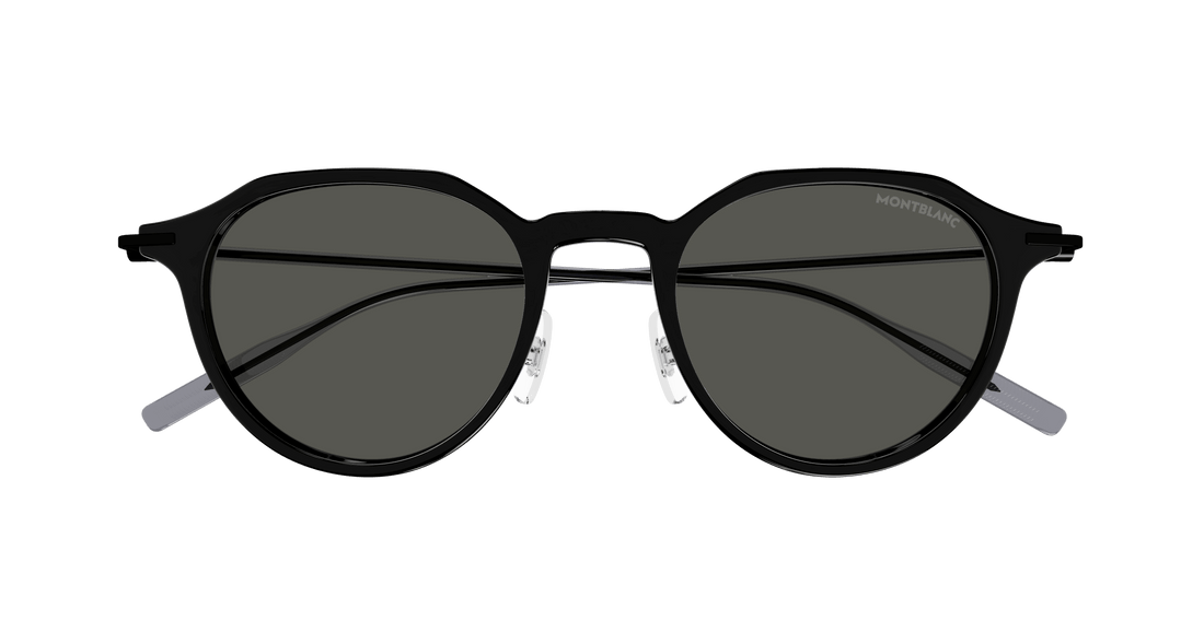 Lunettes de soleil montblanc mb0355s 001 negro round/oval/panthos masculino taille 49mm - Vue détaillée