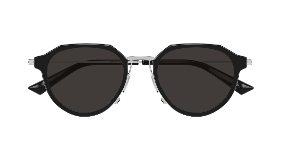 Óculos de sol bottega veneta bv1331s 001 negro round/oval/panthos unisex tamanho 50mm - Vista de detalhe