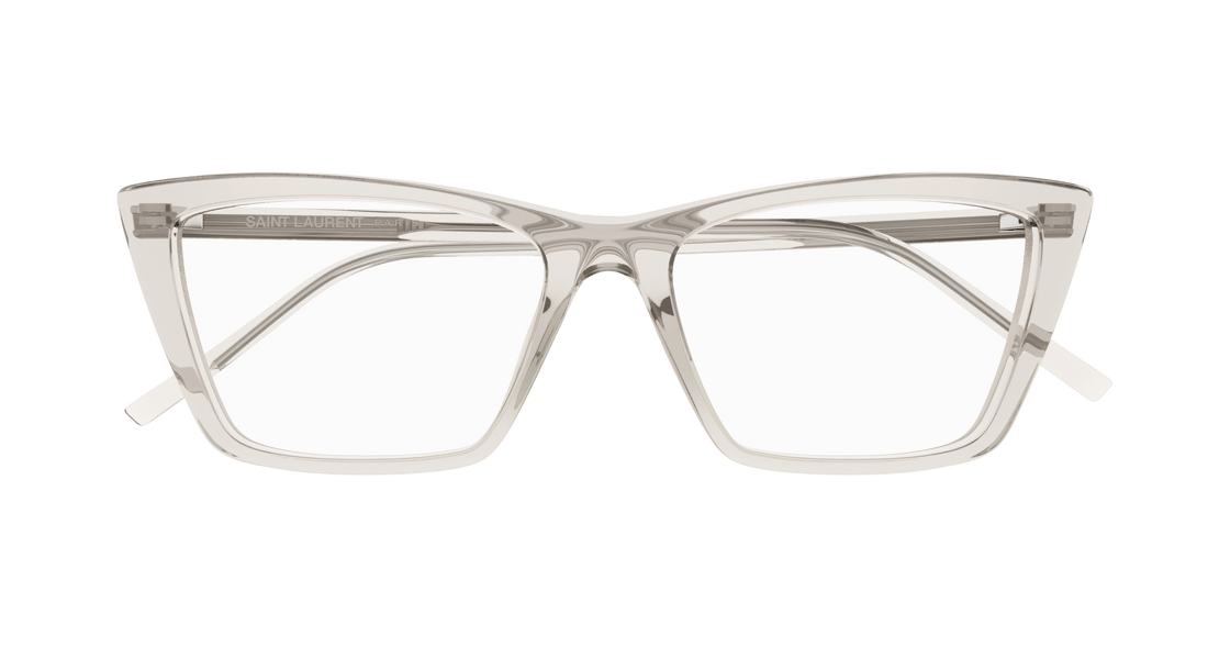 Óculos graduados saint laurent sl 737 mica thin opt 004 beige rectangular / squared femenino tamanho 54mm - Vista de detalhe