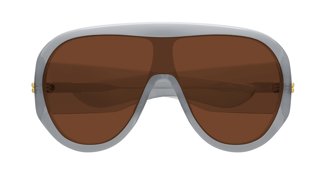 Óculos de sol bottega veneta bv1345s 004 gris mask unisex tamanho 99mm - Vista de detalhe