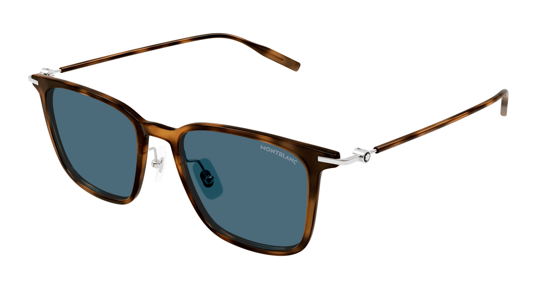 Lunettes de soleil montblanc mb0354s 004 havana rectangular / squared masculino taille 52mm - Vue principale