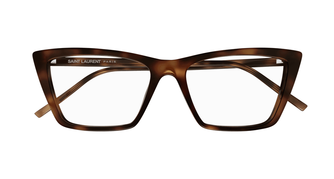Brillen saint laurent sl 737 mica thin opt 003 havana rectangular / squared femenino größe 54mm - Detailansicht