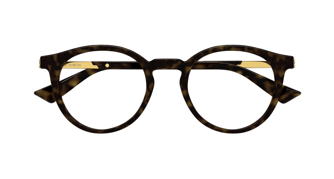 Prescription glasses bottega veneta bv1335oa 002 havana round/oval/panthos unisex size 50mm - Detailed view