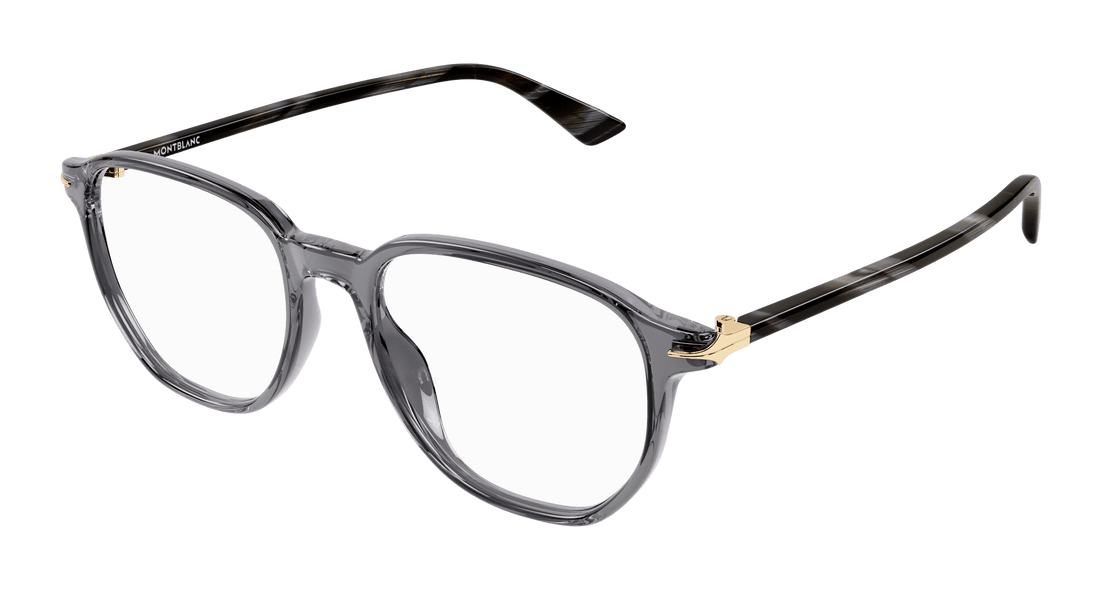 Brillen montblanc mb0366o 004 gris rectangular / squared masculino maat 51mm - Hoofdaanzicht