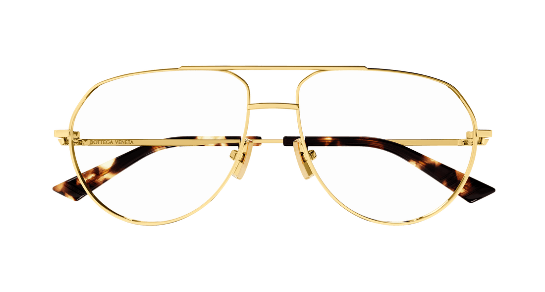 Óculos graduados bottega veneta bv1302o 001 unisex tamanho 57mm - Vista de detalhe