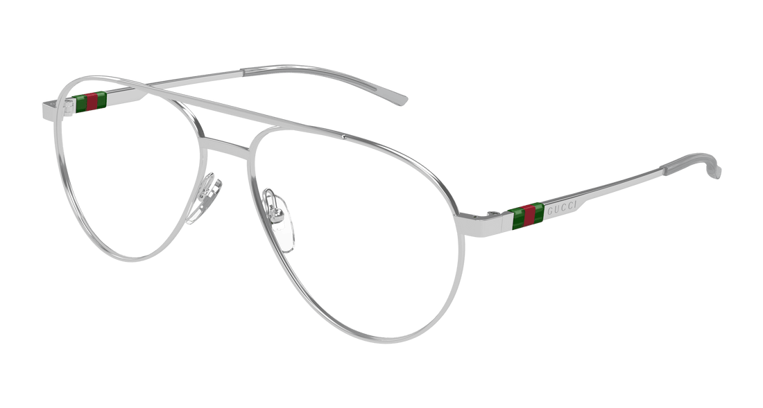 Occhiali da vista gucci gg1679o 001 plateado pilot/navigator masculino taglia 56mm - Vista principale