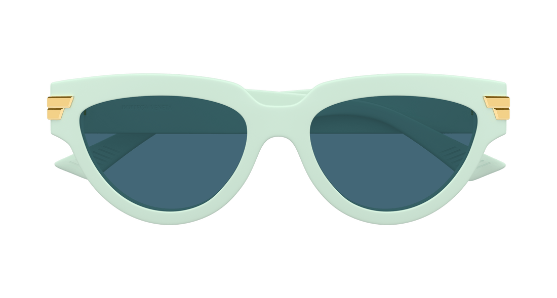 Óculos de sol bottega veneta bv1035s 009 verde cat eye femenino tamanho 55mm - Vista de detalhe