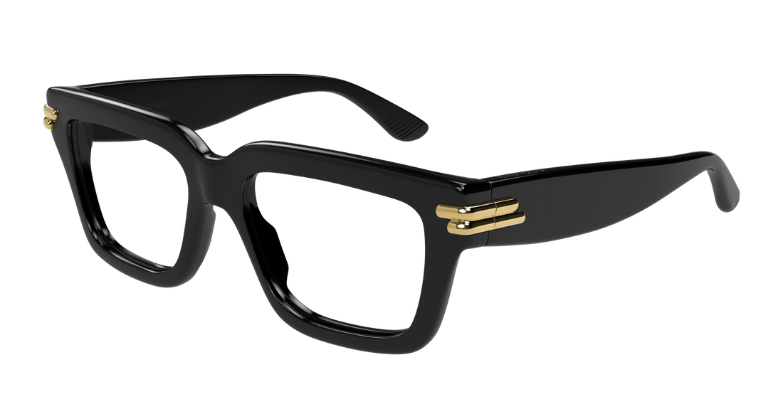 Óculos graduados bottega veneta bv1324o 001 negro rectangular / squared unisex tamanho 53mm - Vista principal