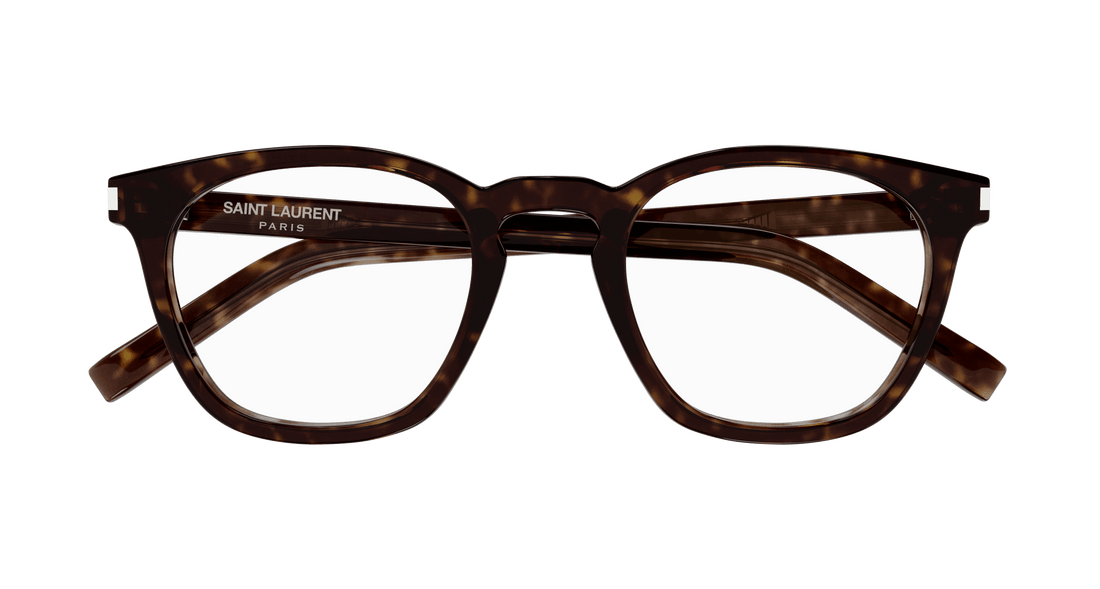 Brillen saint laurent sl 28 opt 007 havana round/oval/panthos unisex maat 50mm - Detailaanzicht