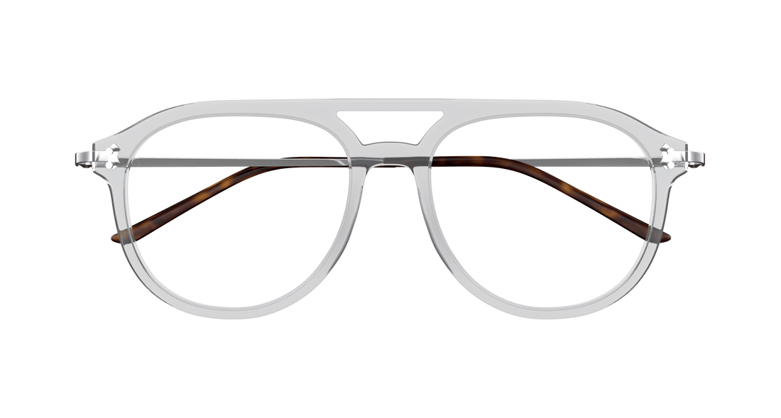 Brillen gucci gg1708o 003 gris pilot/navigator masculino größe 53mm - Detailansicht