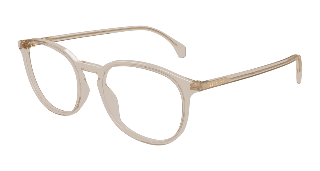 Occhiali da vista gucci gg0551o 020 marron round/oval/panthos masculino taglia 55mm - Vista principale