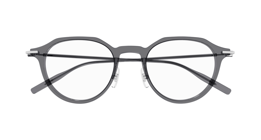 Óculos graduados montblanc mb0355o 003 gris round/oval/panthos masculino tamanho 49mm - Vista de detalhe