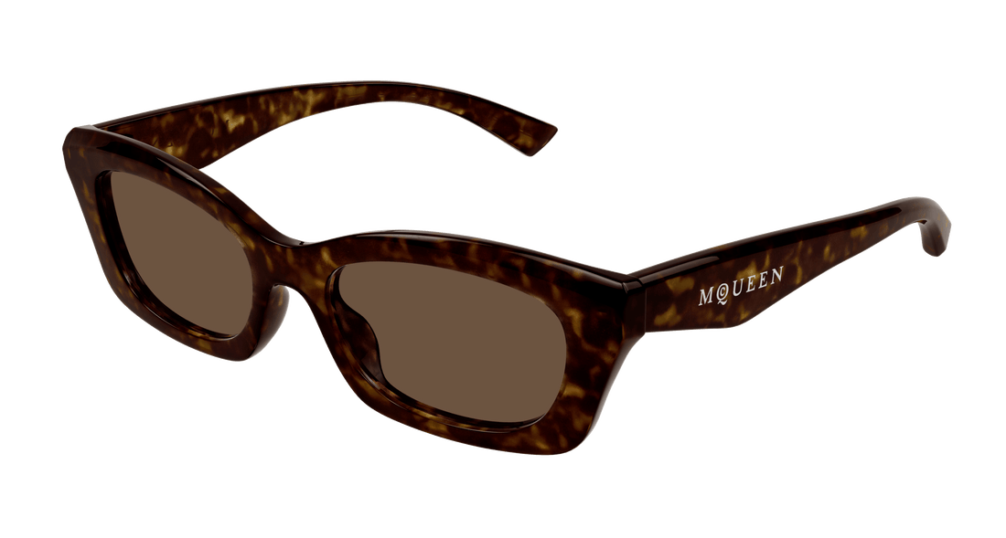 Óculos de sol alexander mcqueen am0474s 002 havana rectangular / squared femenino tamanho 52mm - Vista principal
