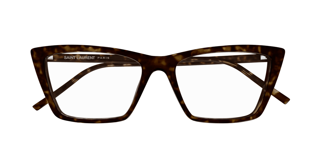 Lunettes de vue saint laurent sl 737 mica thin opt 002 havana rectangular / squared femenino taille 54mm - Vue détaillée