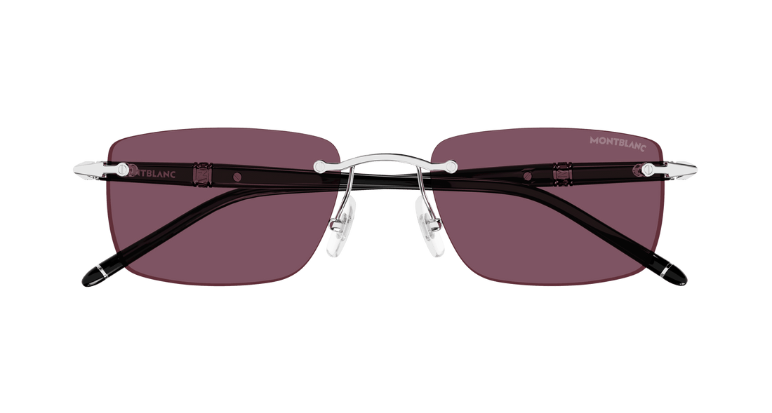 Lunettes de soleil montblanc mb0344s 002 rectangular masculino taille 54mm - Vue détaillée