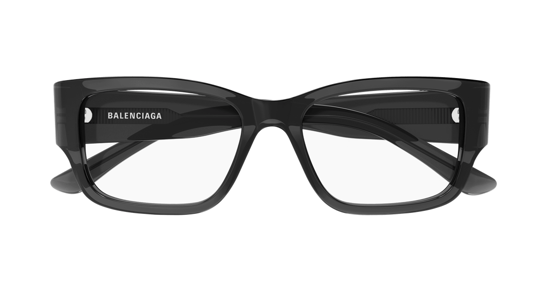 Prescription glasses balenciaga bb0371o 004 gris rectangular / squared masculino size 53mm - Detailed view