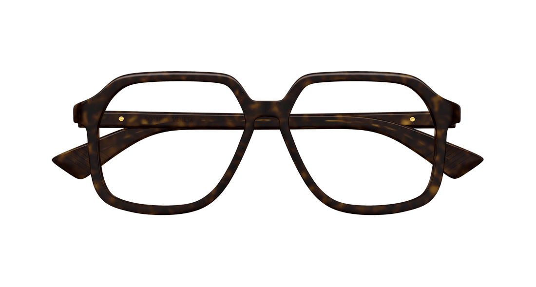 Óculos graduados bottega veneta bv1329o 002 havana rectangular / squared unisex tamanho 55mm - Vista de detalhe