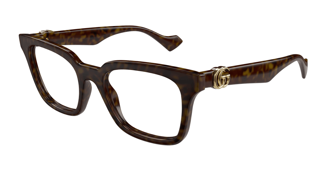 Brillen gucci gg1728o 002 havana rectangular / squared femenino größe 51mm - Hauptansicht