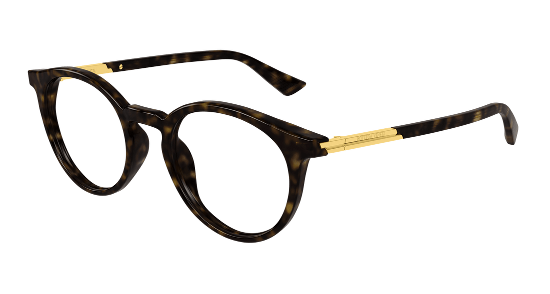 Prescription glasses bottega veneta bv1335oa 002 havana round/oval/panthos unisex size 50mm - Main view