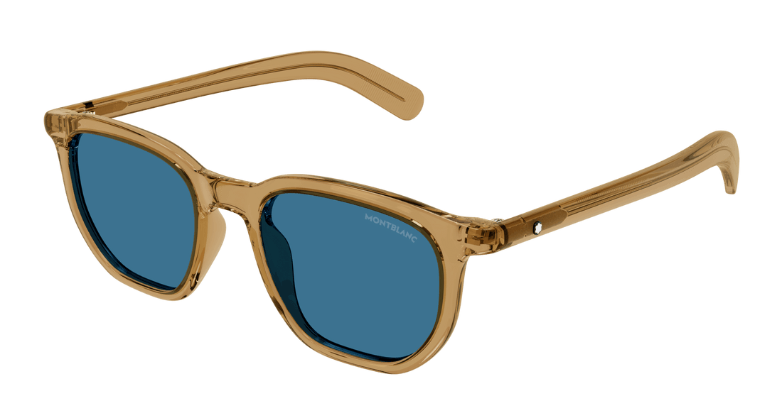 Lunettes de soleil montblanc mb0352s 005 marron rectangular / squared masculino taille 50mm - Vue principale