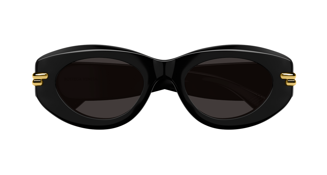 Óculos de sol bottega veneta bv1322s 001 negro round/oval/panthos femenino tamanho 51mm - Vista de detalhe
