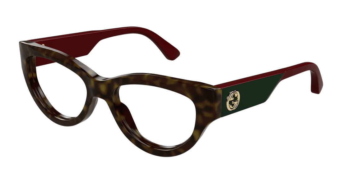 Occhiali da vista gucci gg1665o 006 havana cat eye femenino taglia 53mm - Vista principale