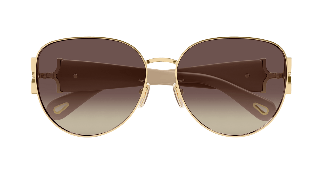 Lunettes de soleil chloé ch0261sk 003 dorado round/oval/panthos femenino taille 61mm - Vue détaillée